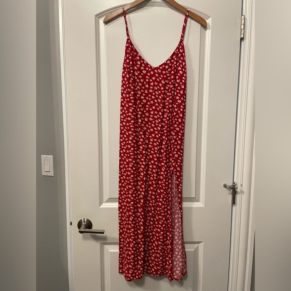 Reformation side slit midi dress